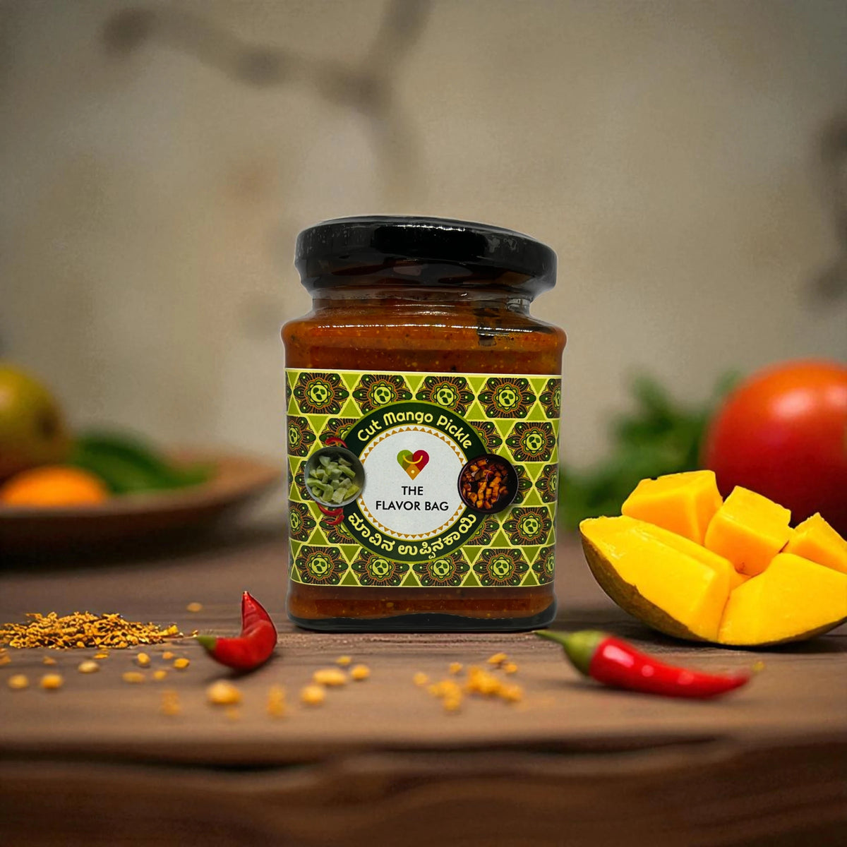 Cut Mango Pickle | Authentic South Indian | 250g | The Flavor Bag