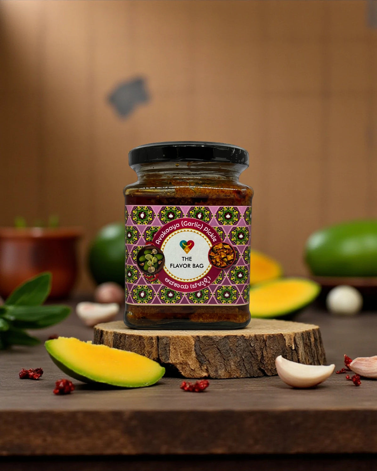 Mango Avakai Pickle (With Garlic) | Authentic South Indian | 250g | The Flavor Bag