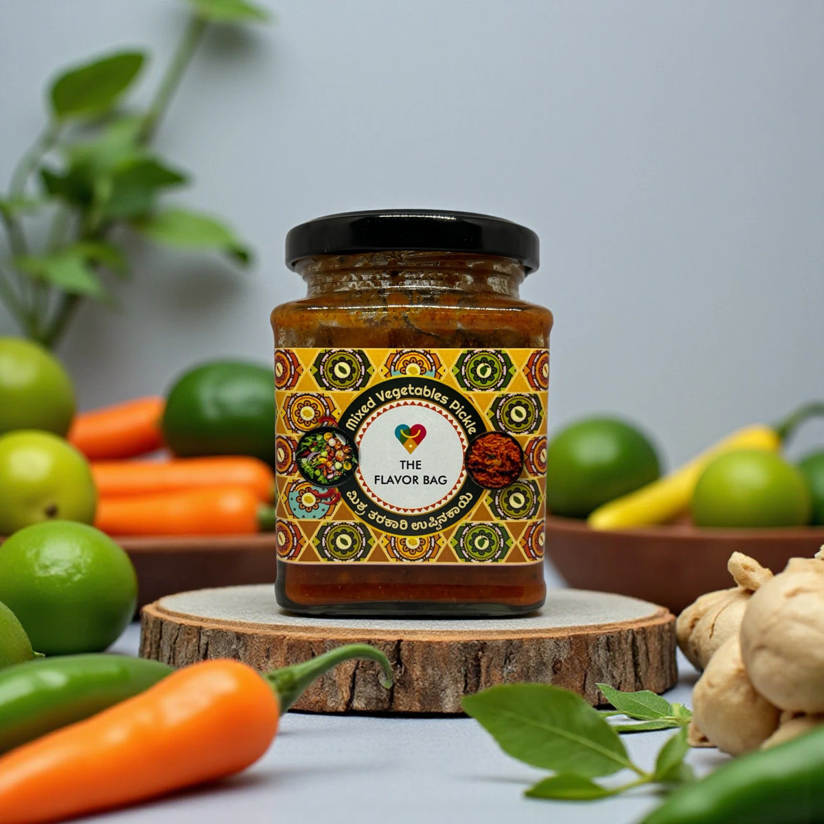 Mixed Vegetable Pickle | Authentic South Indian | 250g | The Flavor Bag