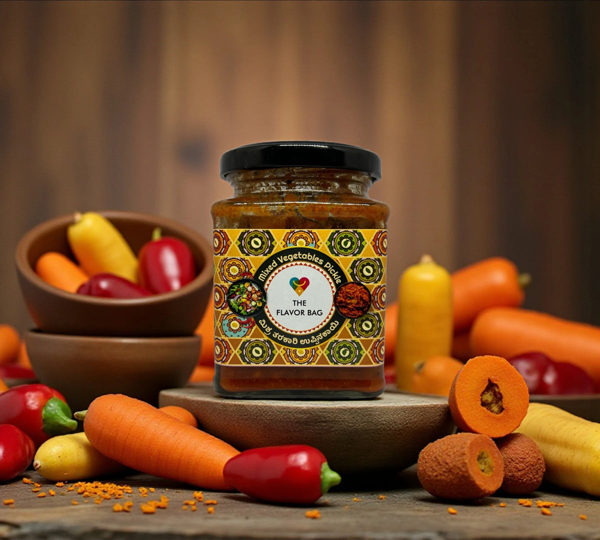Mixed Vegetable Pickle | Authentic South Indian | 250g | The Flavor Bag